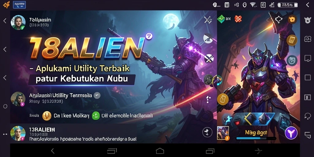 Tampilan antarmuka aplikasi 138ALIEN dengan fitur lengkap.