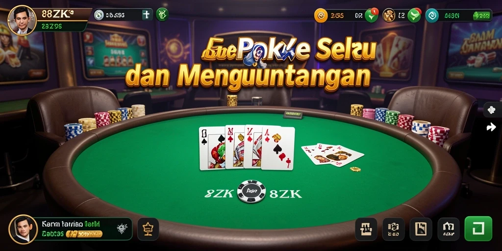 Gameplay Poker yang memukau di aplikasi 8ZK.