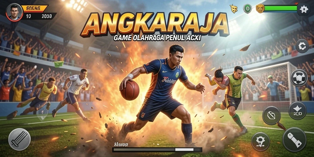 Gameplay seru di ANGKARAJA dengan aksi olahraga yang menegangkan.