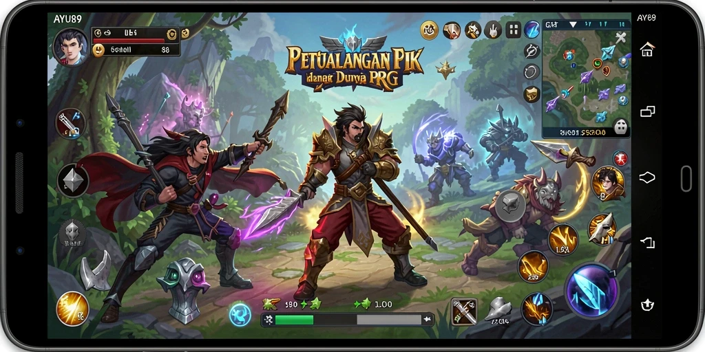 Tampilan gameplay RPG AYU89 dengan aksi yang mendebarkan.