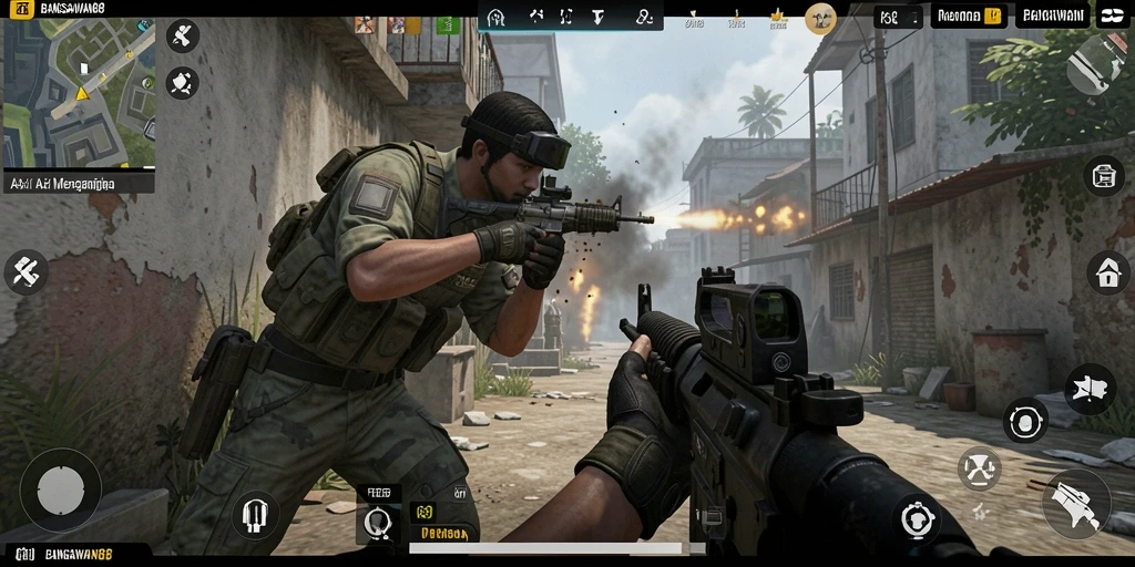 Tampilan gameplay <strong>BANGSAWAN88</strong> yang intens dan penuh aksi.
