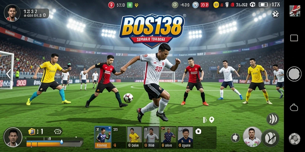 Gameplay menakjubkan di lapangan sepak bola.