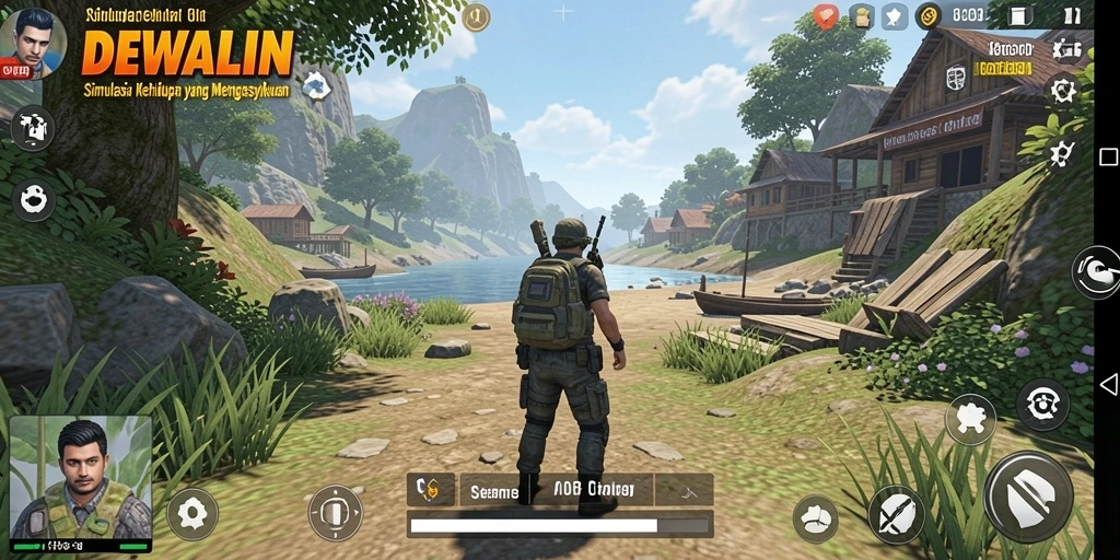 Tampilan gameplay DEWALIN yang memukau dalam simulasi kehidupan.