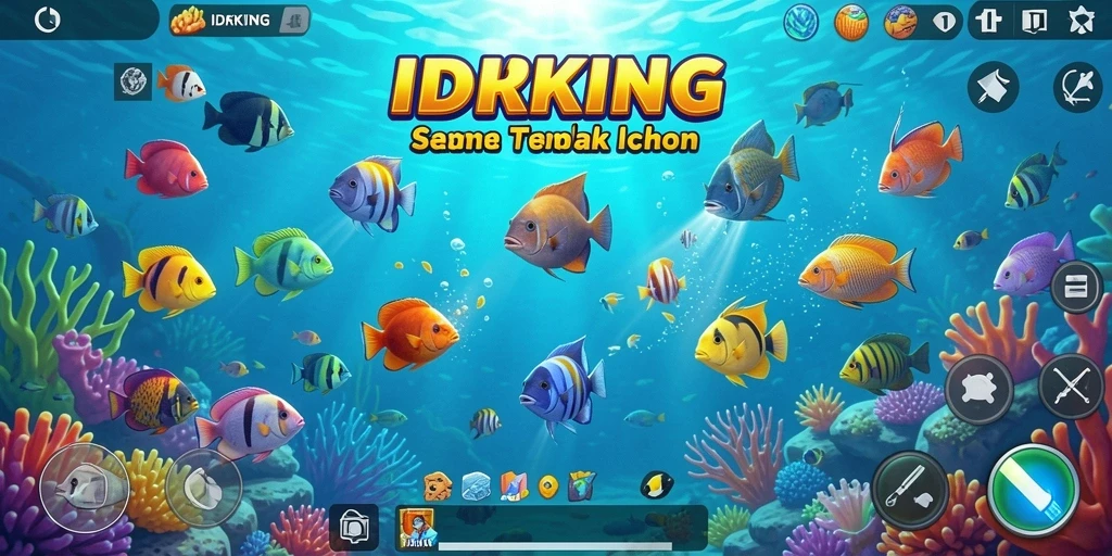 Tampilan menarik dari gameplay Tembak Ikan di IDRKING.