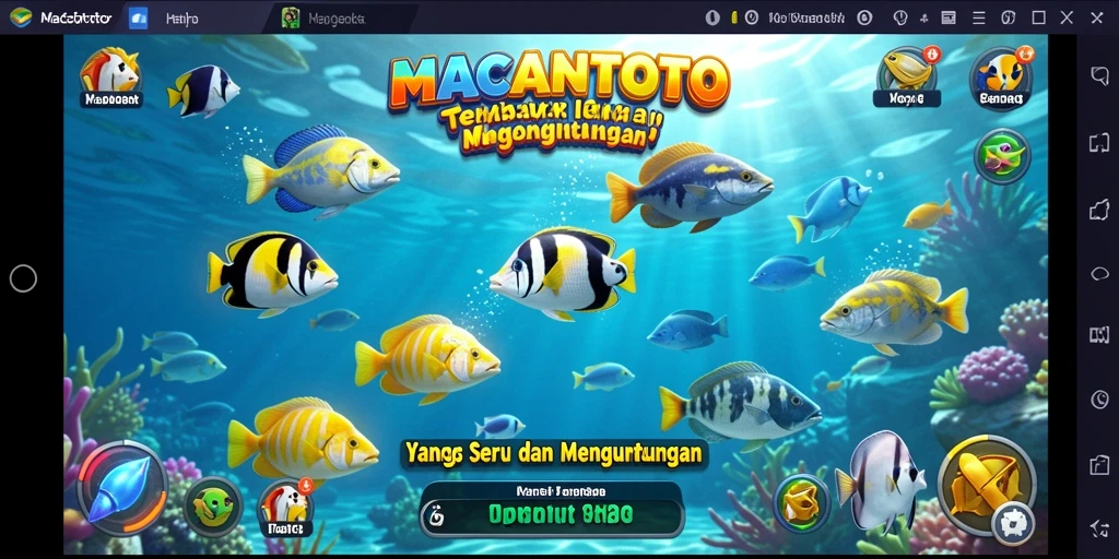 Tampilan grafis menakjubkan dari gameplay Tembak Ikan MACANTOTO.
