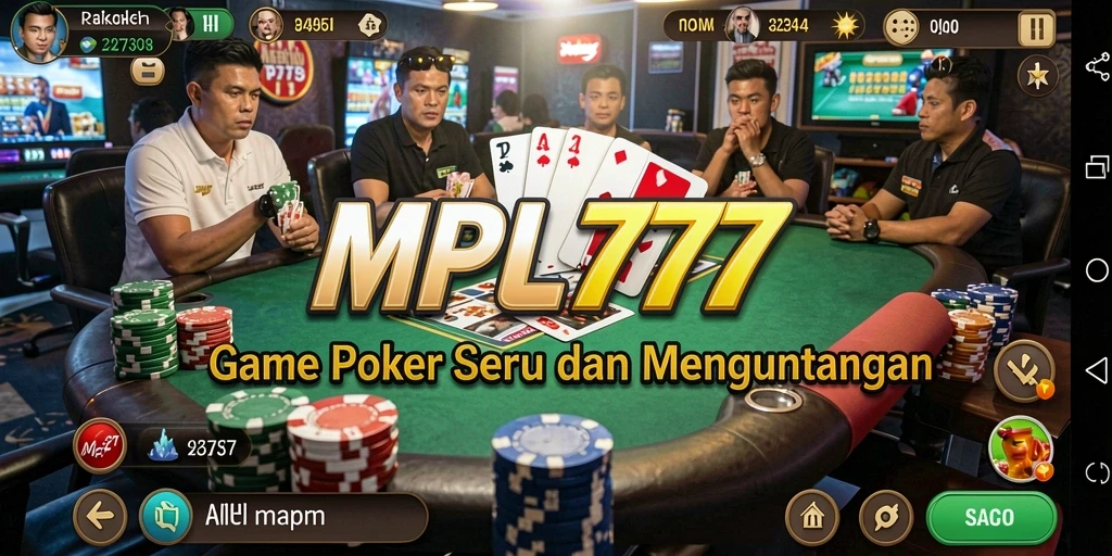 Tampilan gameplay seru di MPL777 dengan berbagai mode permainan Poker.
