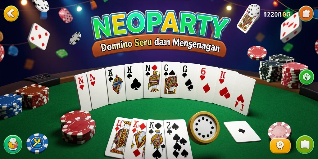 Tampilan gameplay seru dari permainan Domino NEOPARTY.