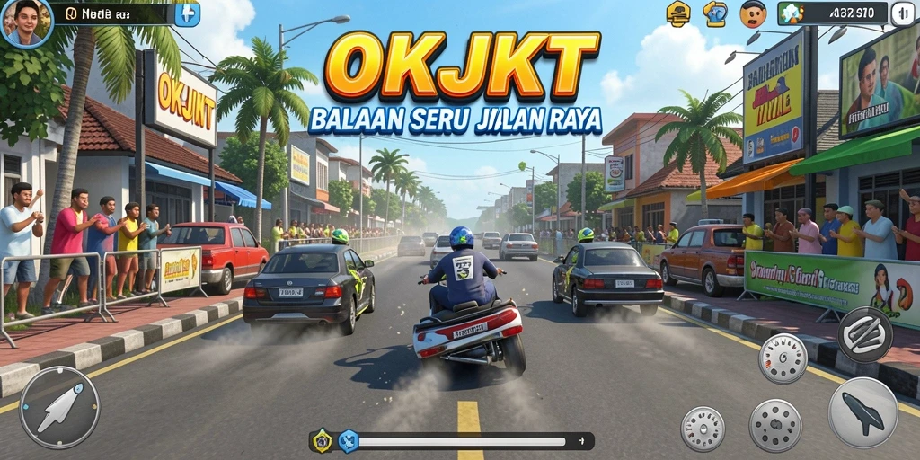 Screenshot menampilkan adrenalin tinggi dalam balapan OKJKT.