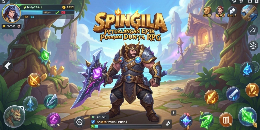 Tampilan gameplay SPINGILA yang mendebarkan dan penuh aksi RPG.