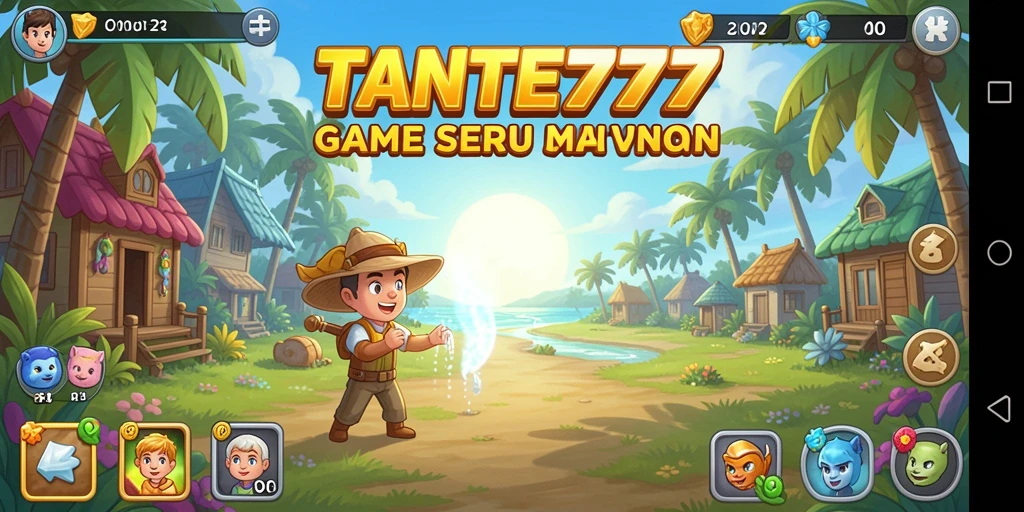 Screenshot gameplay TANTE777 menampilkan keseruan aktivitas Idle.