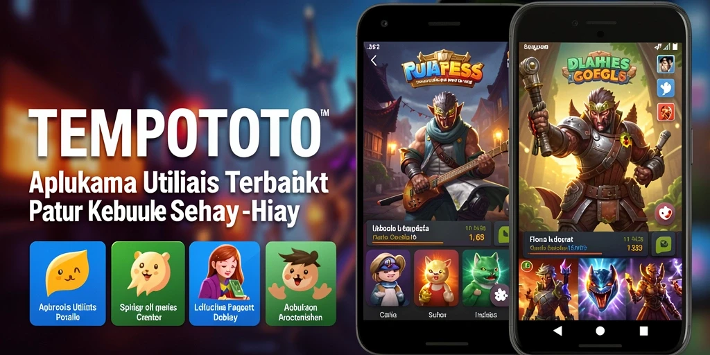 Tampilan utama TEMPOTOTO dengan fitur-fitur utilitas yang lengkap.