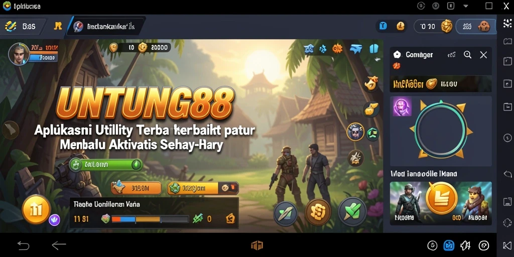 Screenshot UNTUNG88 menampilkan antarmuka aplikasi utility yang praktis.