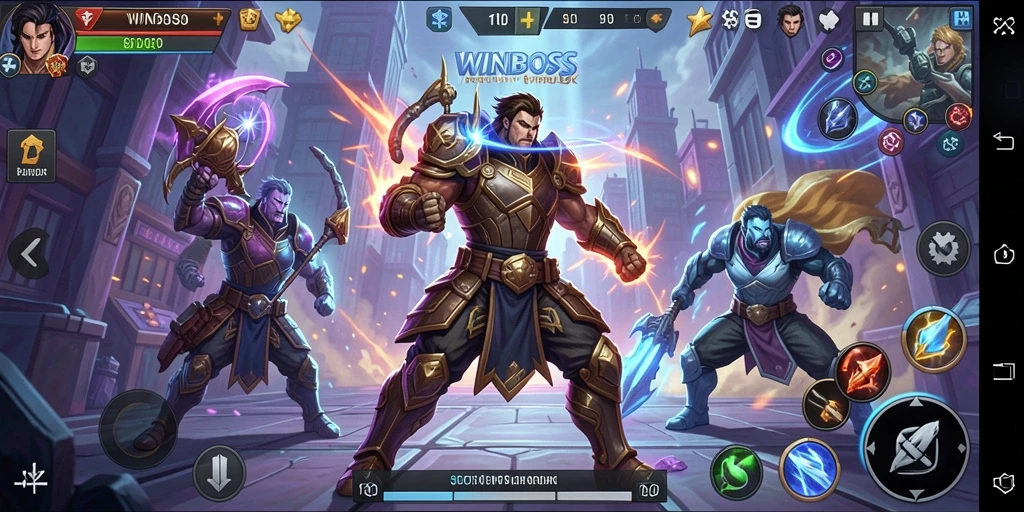 Tampilan epik dari gameplay Fighting di WINBOSS.