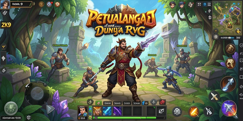 Tangkapan layar ZK9 menampilkan pertarungan seru dalam dunia RPG.
